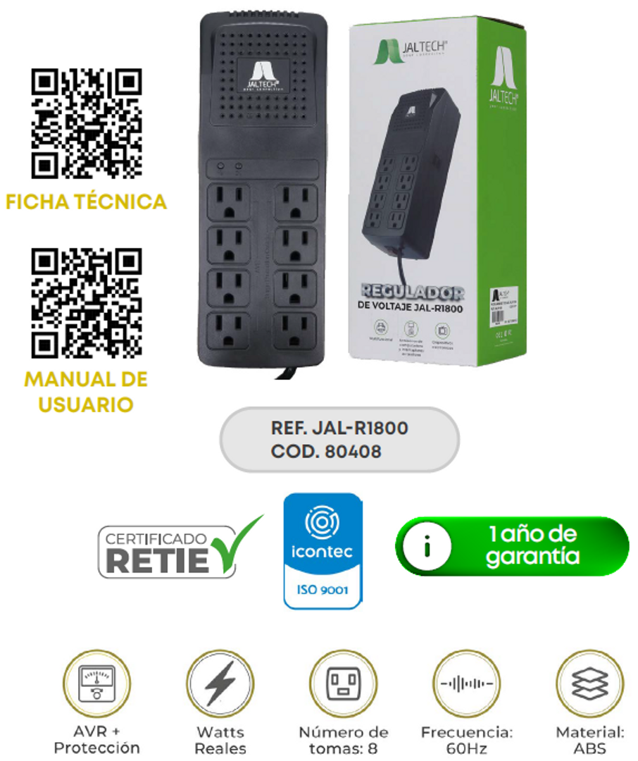 REGULADOR DE VOLTAJE JAL-R1800
