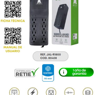 Imagen del producto REGULADOR DE VOLTAJE JAL-R1800