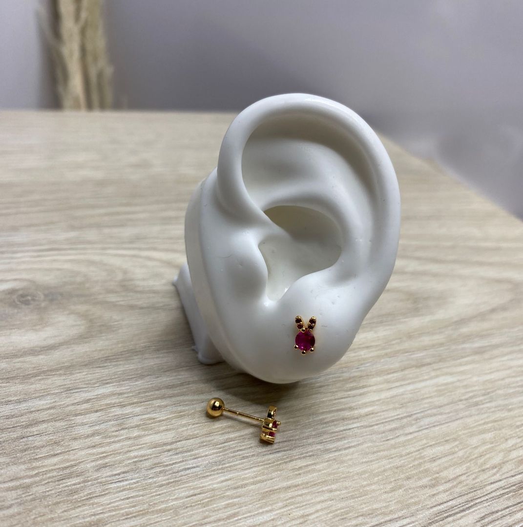 Topo de seguridad, carita de conejo fucsia, covergold 