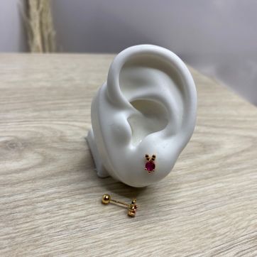 Imagen del producto Topo de seguridad, carita de conejo fucsia, covergold 