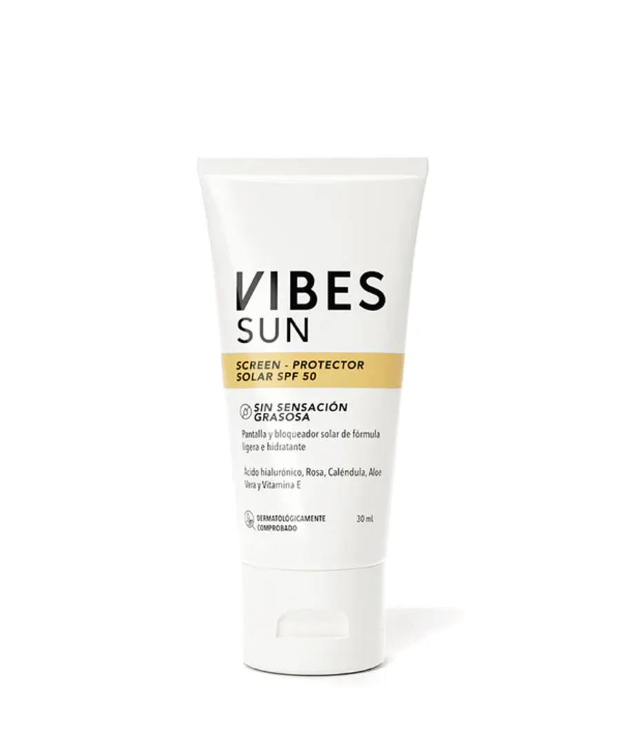 PANTALLA SOLAR SIN COLOR SPF50 30ML VIBES