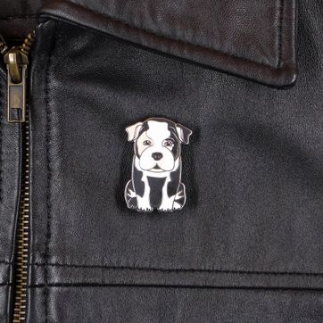 PIN BULLDOG INGLES BLANCO NEGRO - imagen 3
