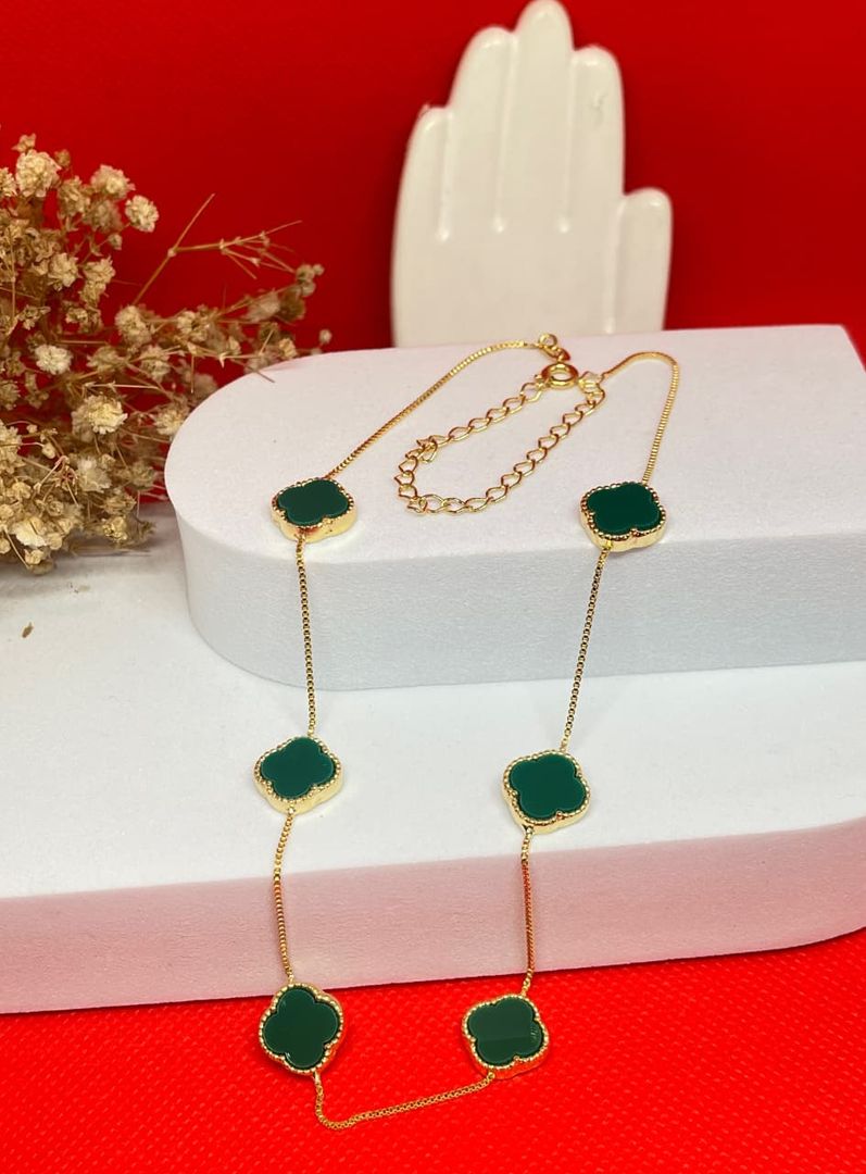 Cadena van cleef x6 verde de 45cm