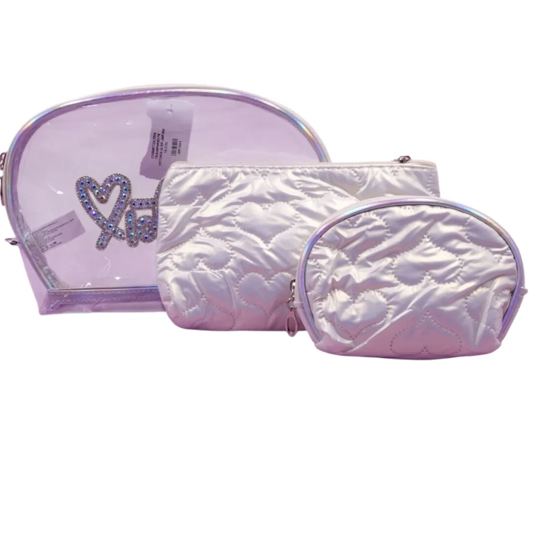 COSMETIQUERA TRANSPARENTE VICTORIA x3