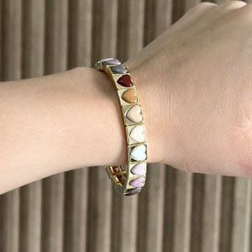 Imagen del producto Pulsera cuadros corazón 