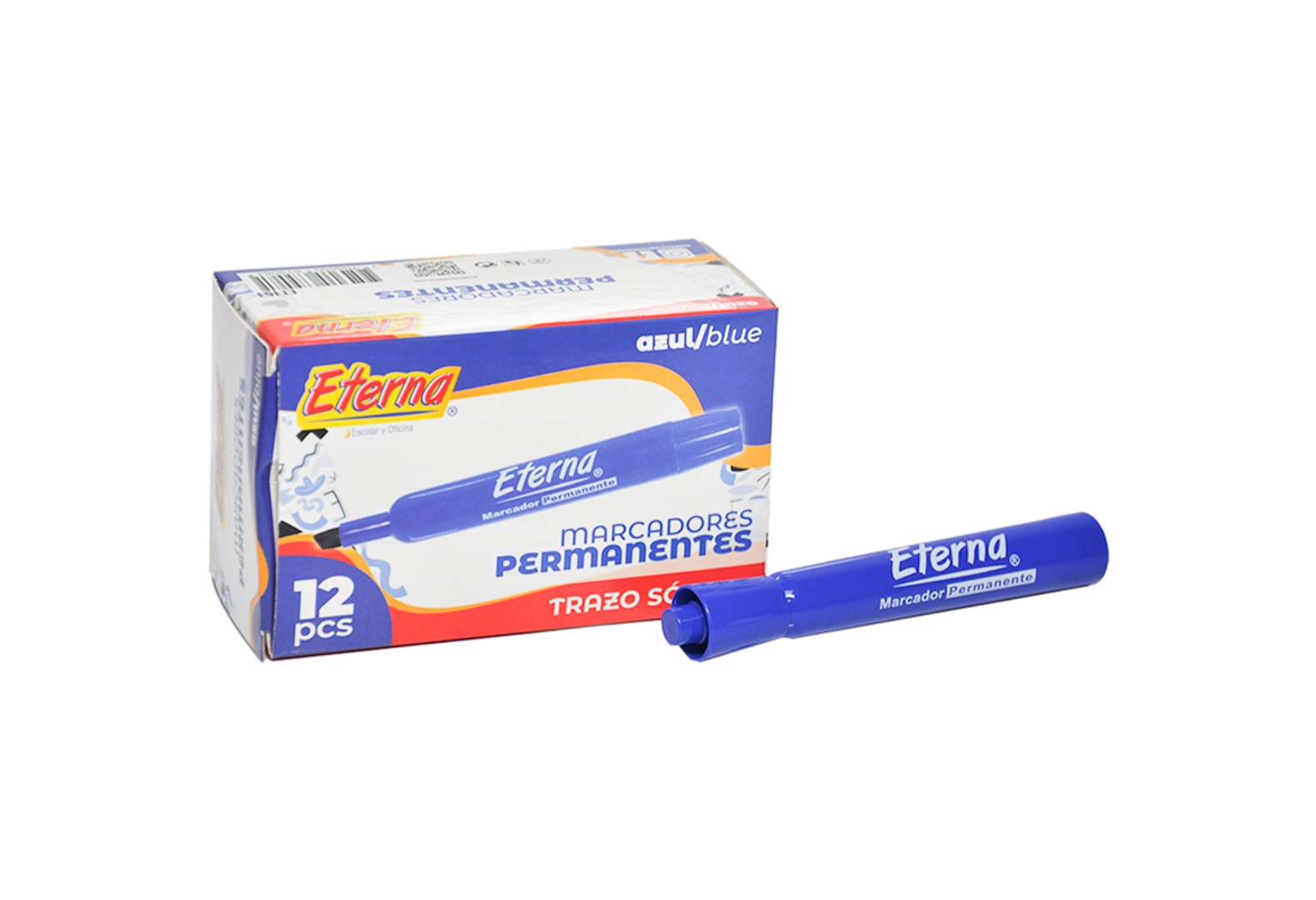MARCADOR ETERNA PERMANENTE AZUL-LCP