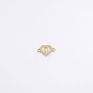 Imagen del producto DIJE PULSERA CORAZÓN VIRGEN RODINADO