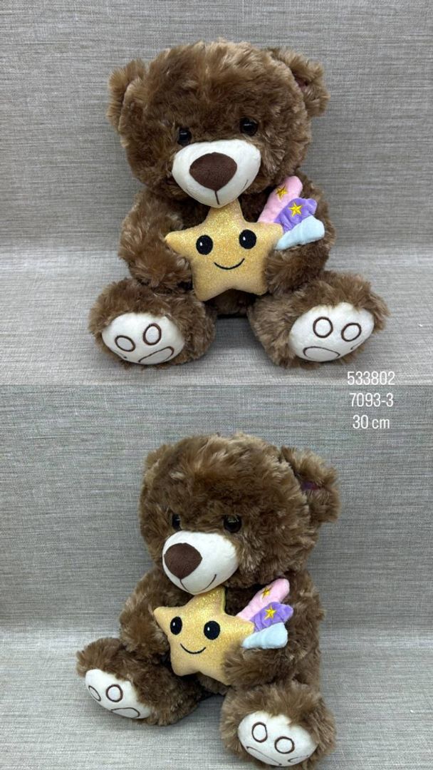 OSO CON ESTRELLA DE 30 CM