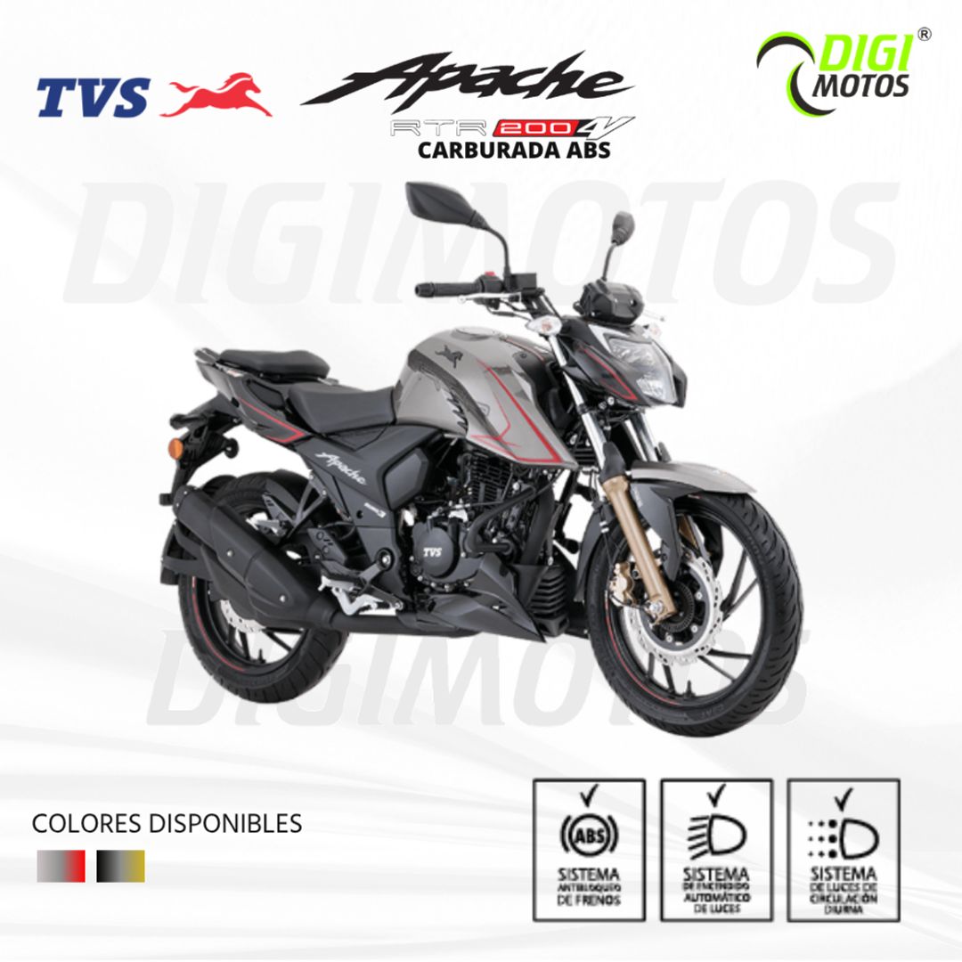 TVS APACHE RTR 200 4V XC CARBURADA ABS