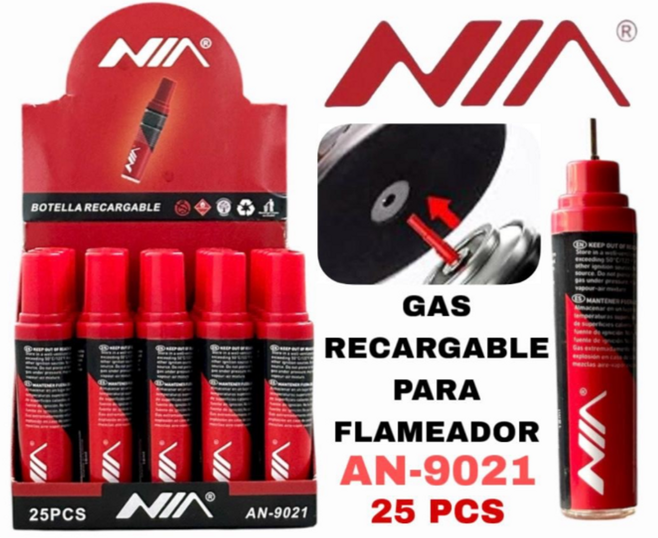 GAS PARA FLAMEADOR AN-9021 MARCA NIA