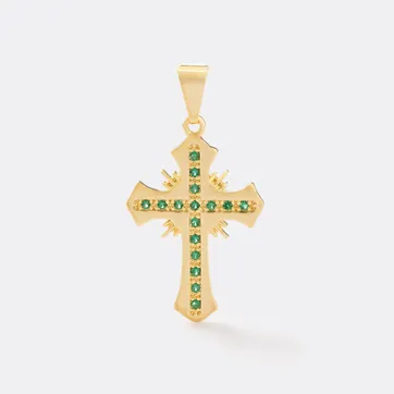 D cruz sagrada verde - imagen 1