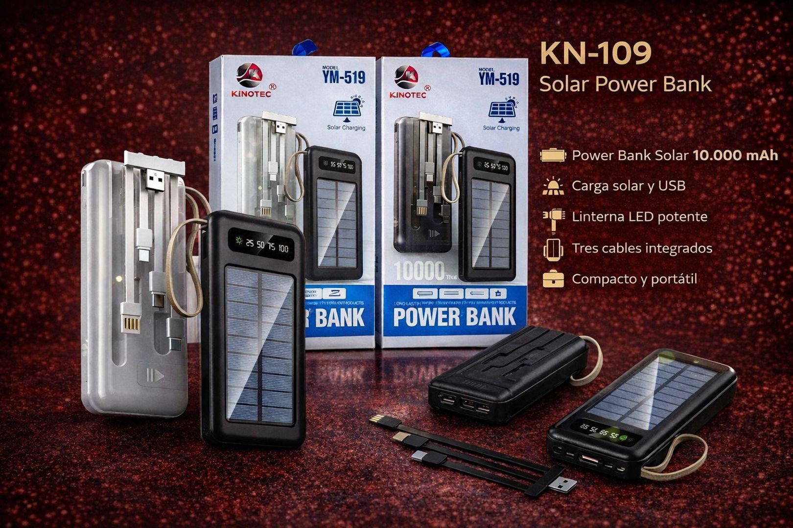 POWER BANK SOLAR 10.000 MA