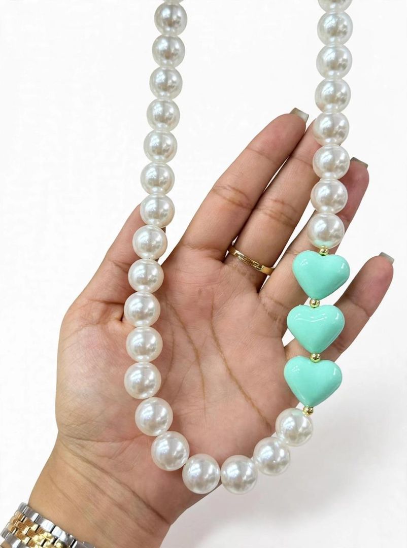 Collar Perlas Corazón 