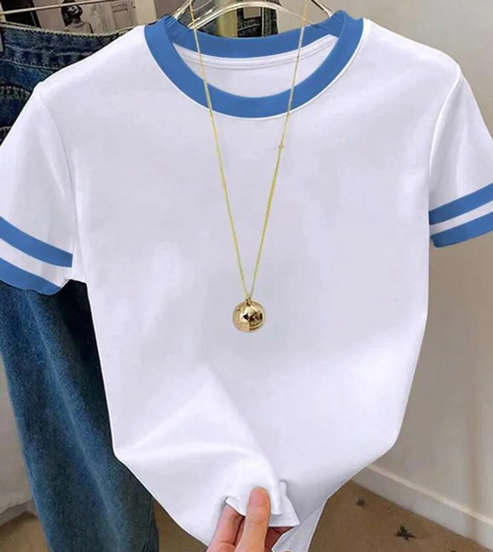 CAMISETA MANGA Y CUELLO COLOR