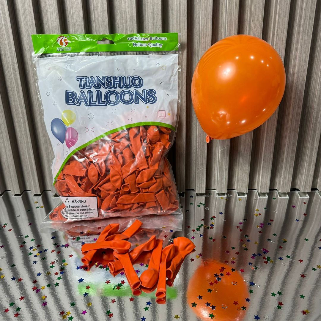 R6 x 100 UNIDADES GLOBO LATEX FASHION NARANJA