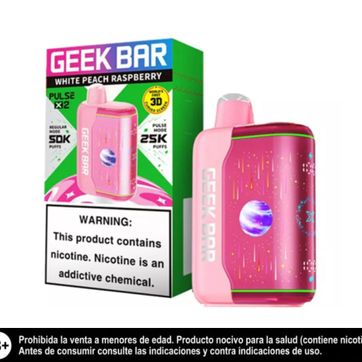 Imagen del producto Geek Bar Pulse X2 White Peach Raspberry 50.000 Puffs