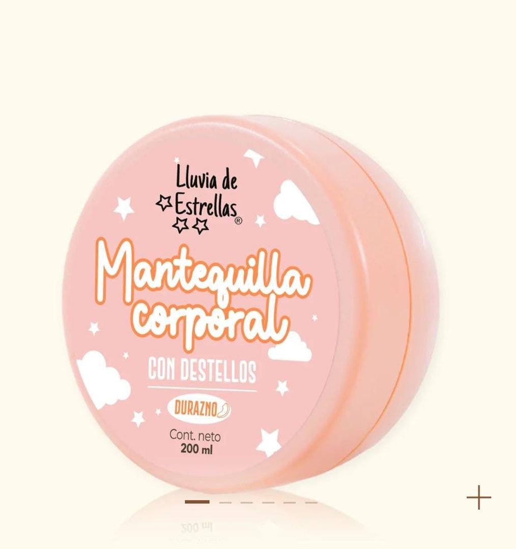 Mantequilla corporal con destellos durazno 