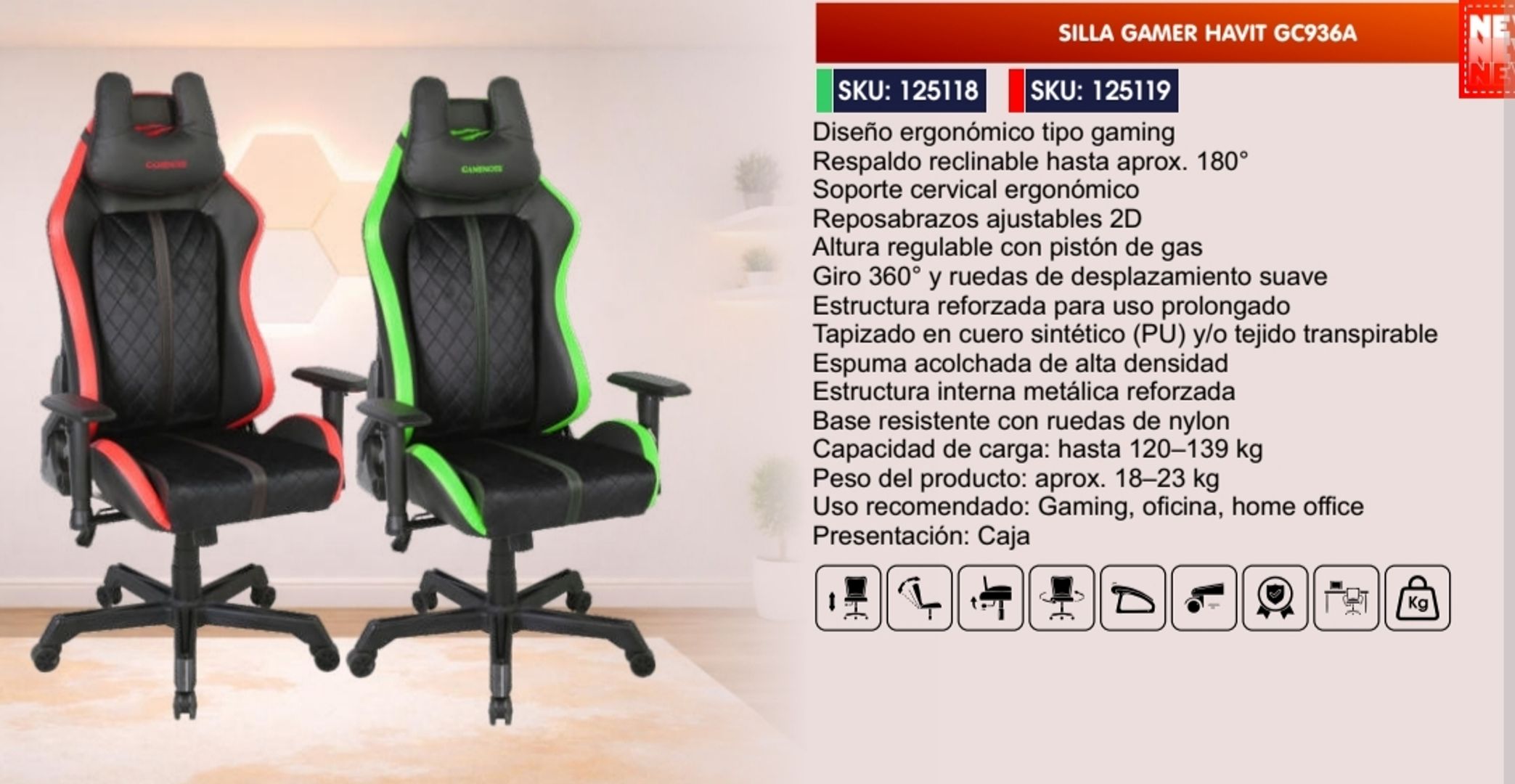 SILLA GAMER HAVIT 