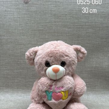 Imagen del producto OSO CON CORAZON I Love You rosado claro 30 cm