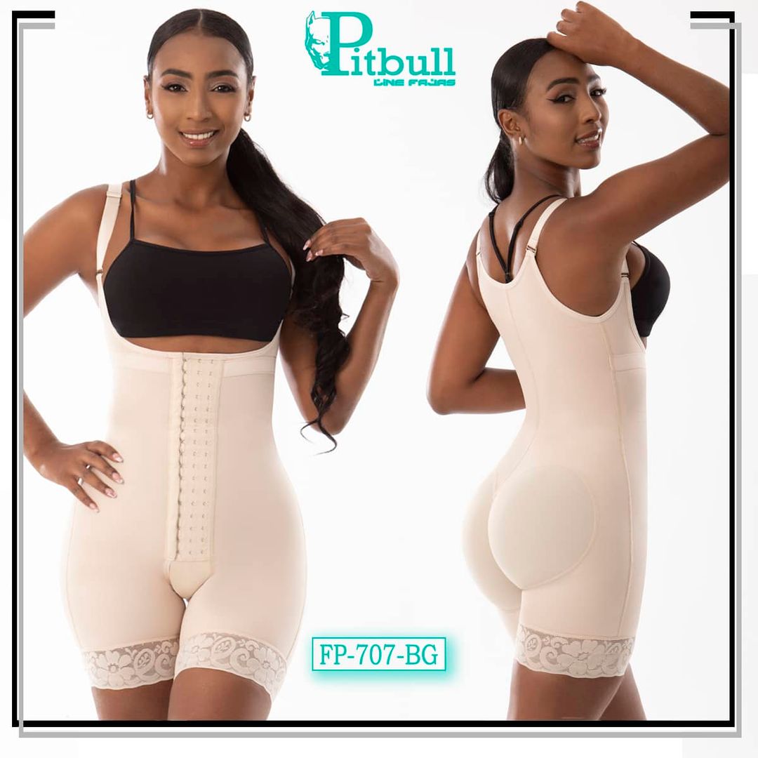 Faja Short Pitbull Levantacola Strapless - FP707