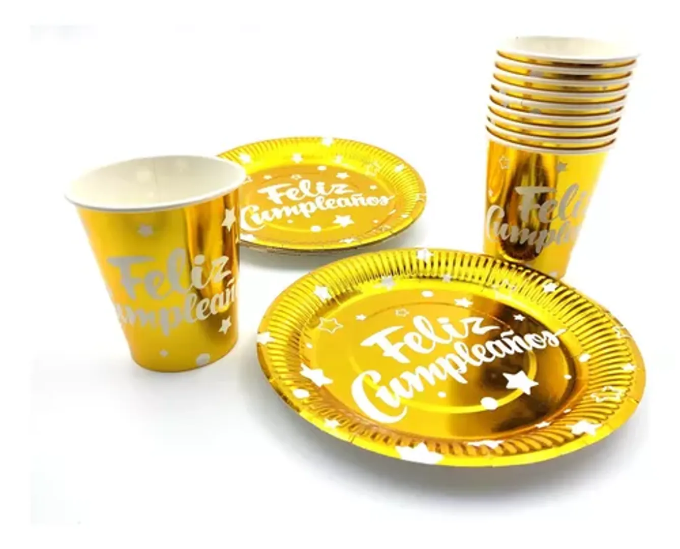 SET DE LUJO ( VASO Y PLATO ) X 10 UNIDADES