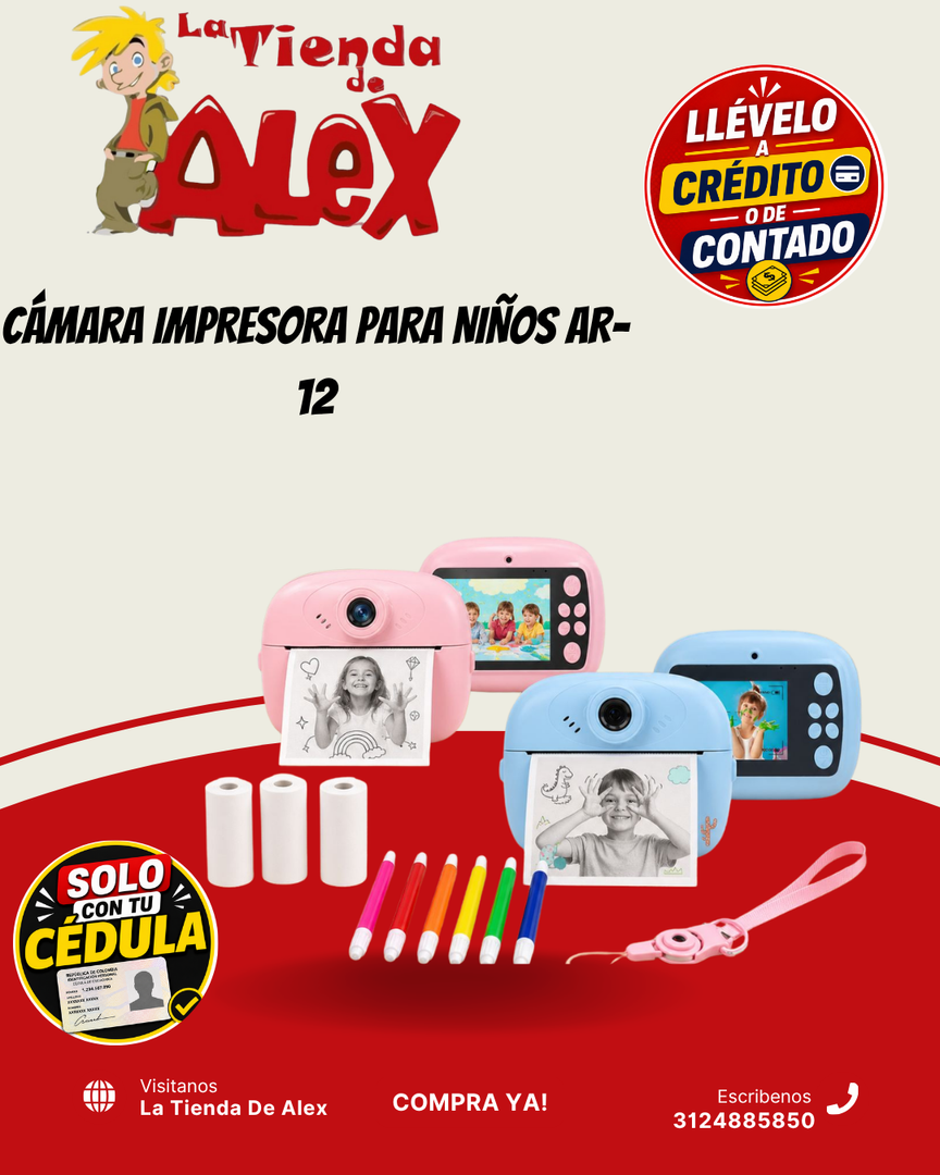 CÁMARA IMPRESORA PARA NIÑOS AR-12