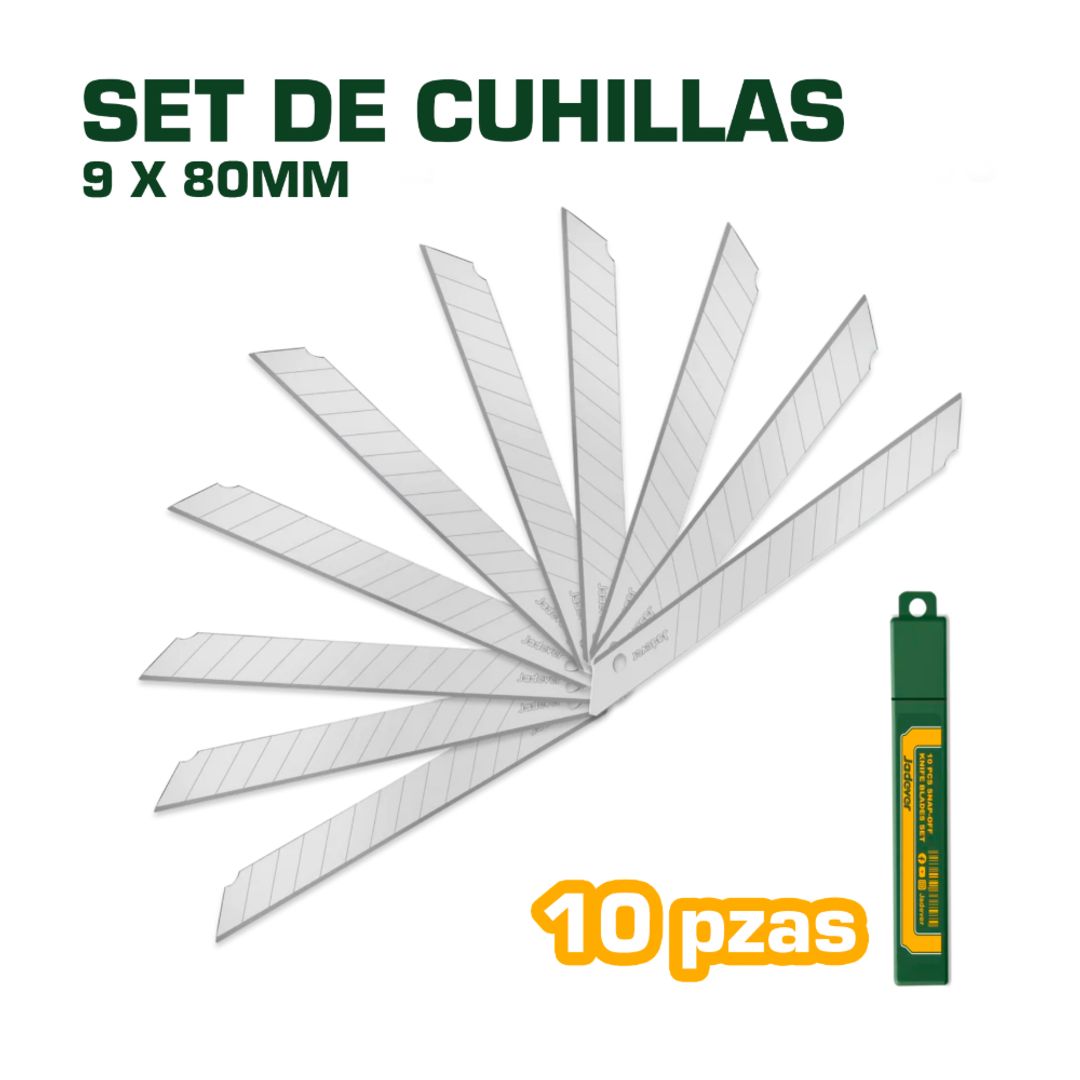 SET DE CUHILLAS DE 10 PIEZAS 9 X 80MM