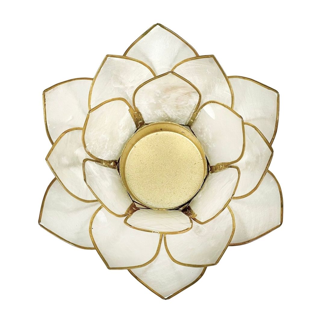 Portavela Nácar Flor de Loto VENDIDOS