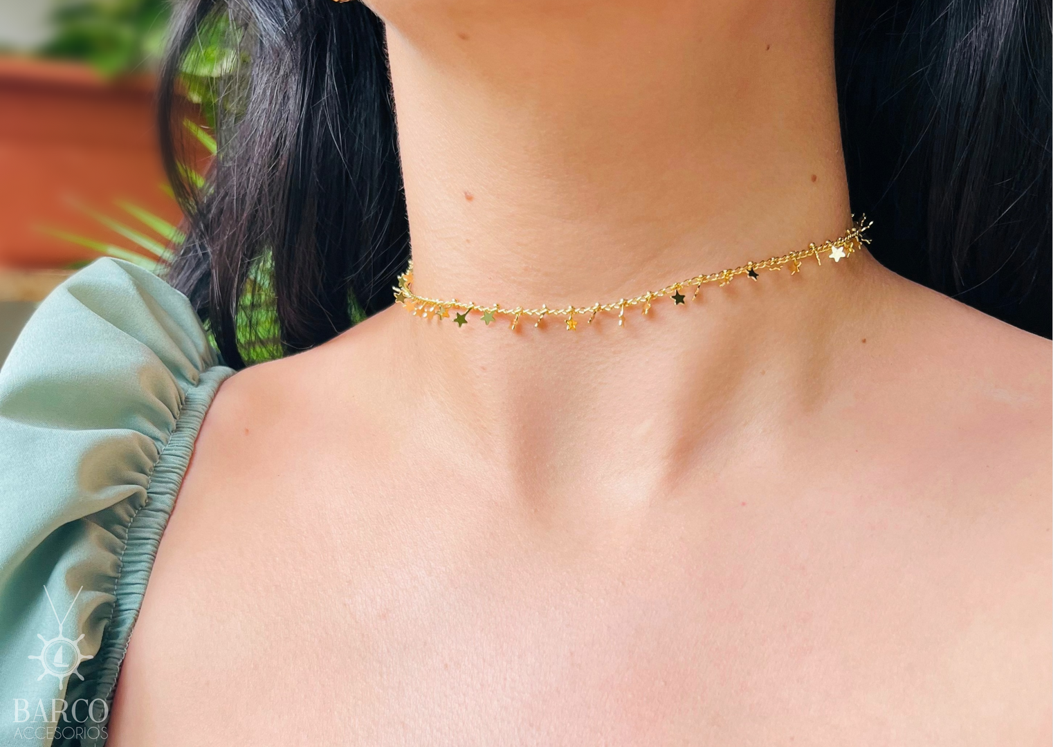 Choker glam estrellitas