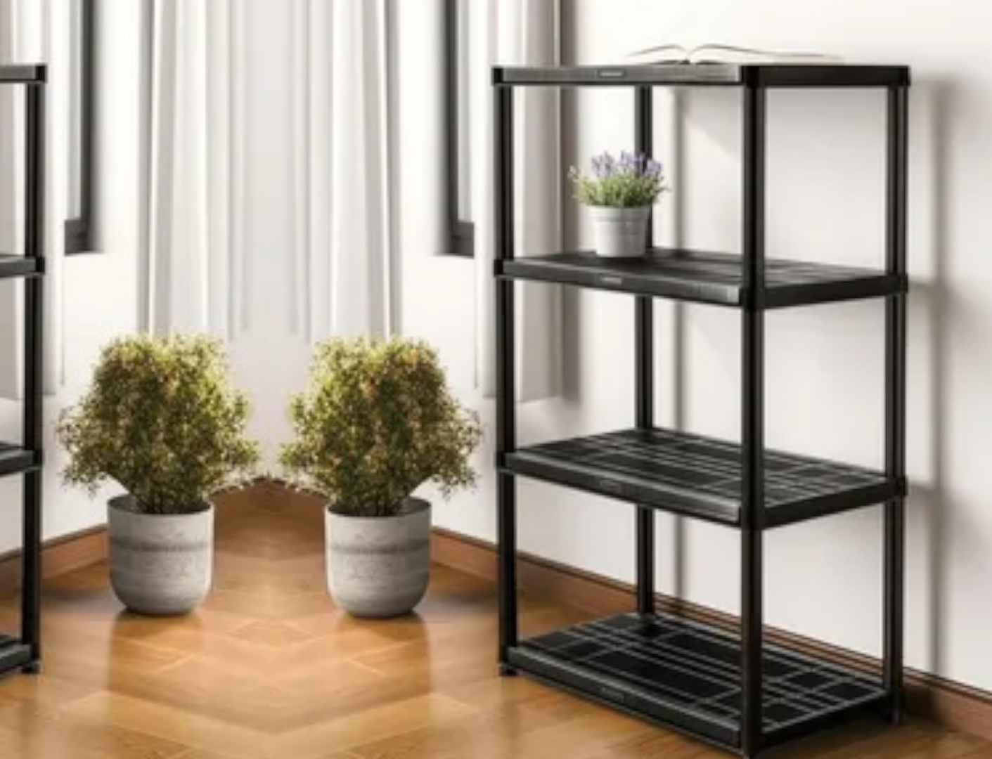 ESTANTE SOLIDO #12 4 NIVELES NEGRO-RIMAX