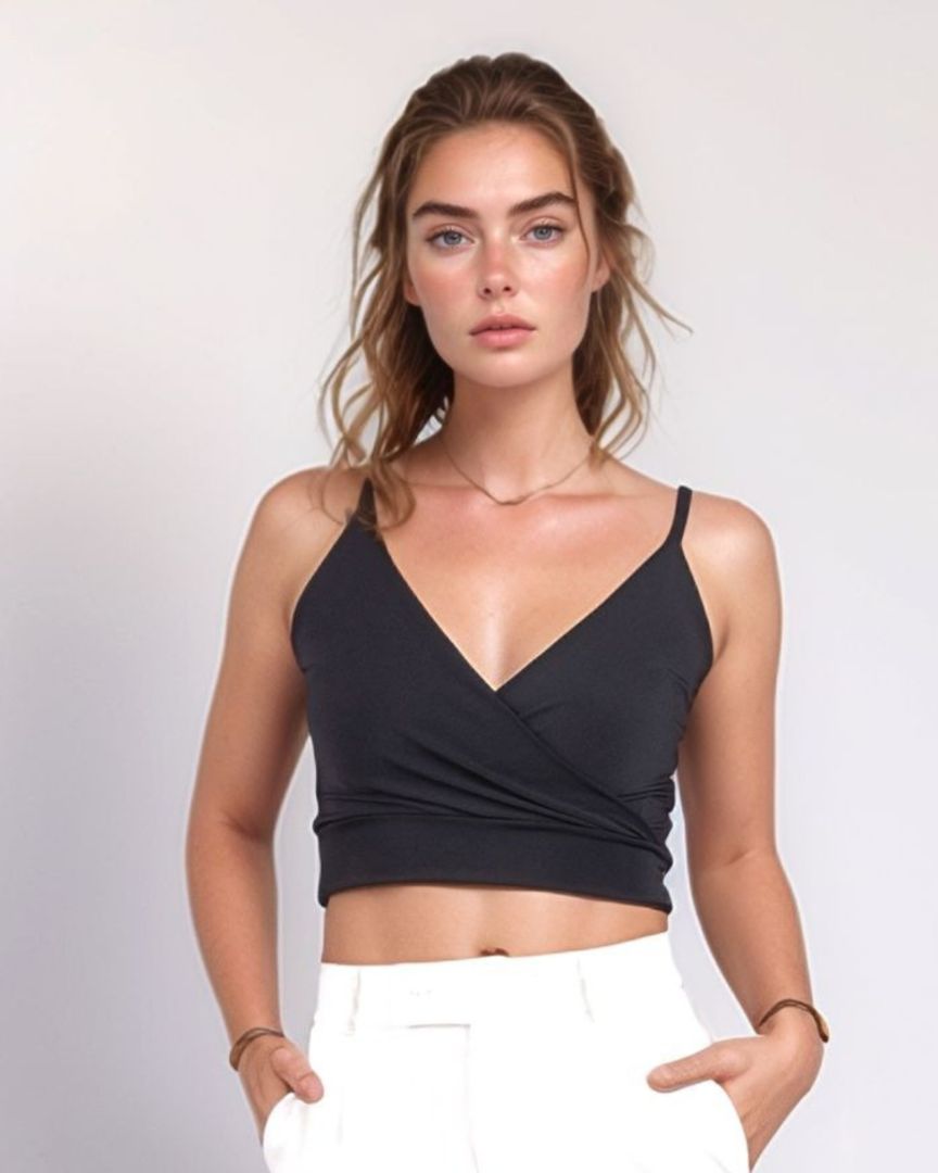 CROP TOP TIRAS ACETATO 