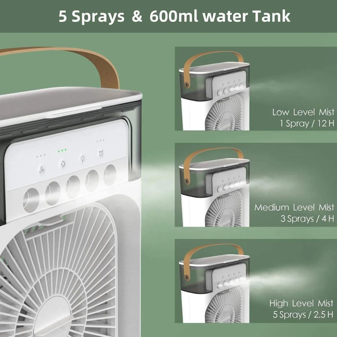 MINI VENTILADOR AIRE HUMIDIFICADOR PORTATIL