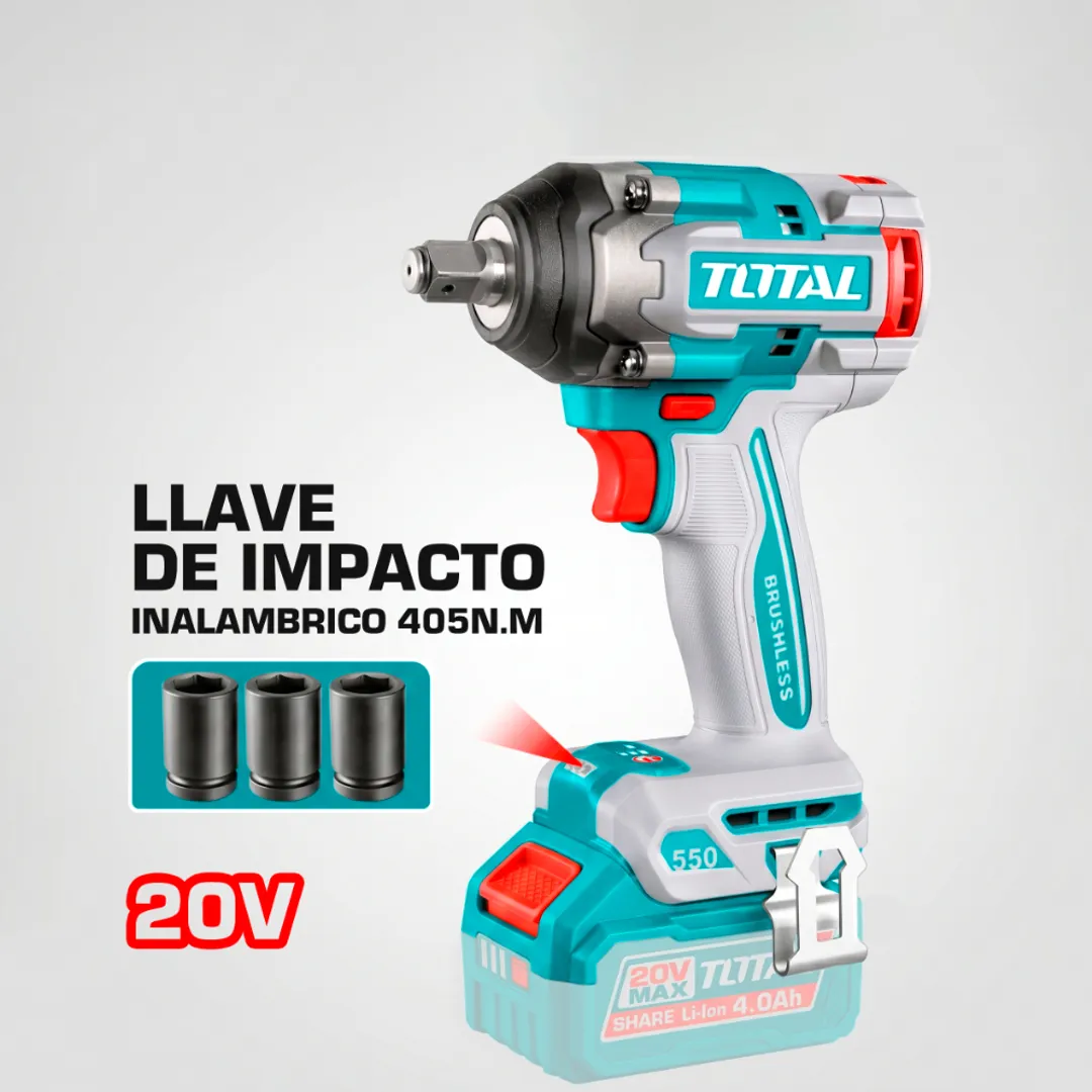 LLAVE DE IMPACTO INALAMBRICO 20V 550NM 