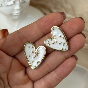 Imagen del producto Arete corazón puntos 