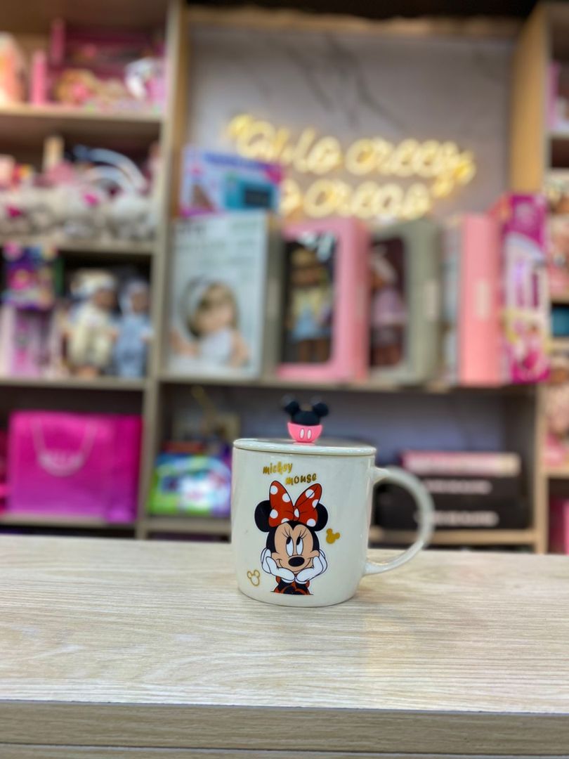 TAZA MINNIE Y MICKYE BLANCO