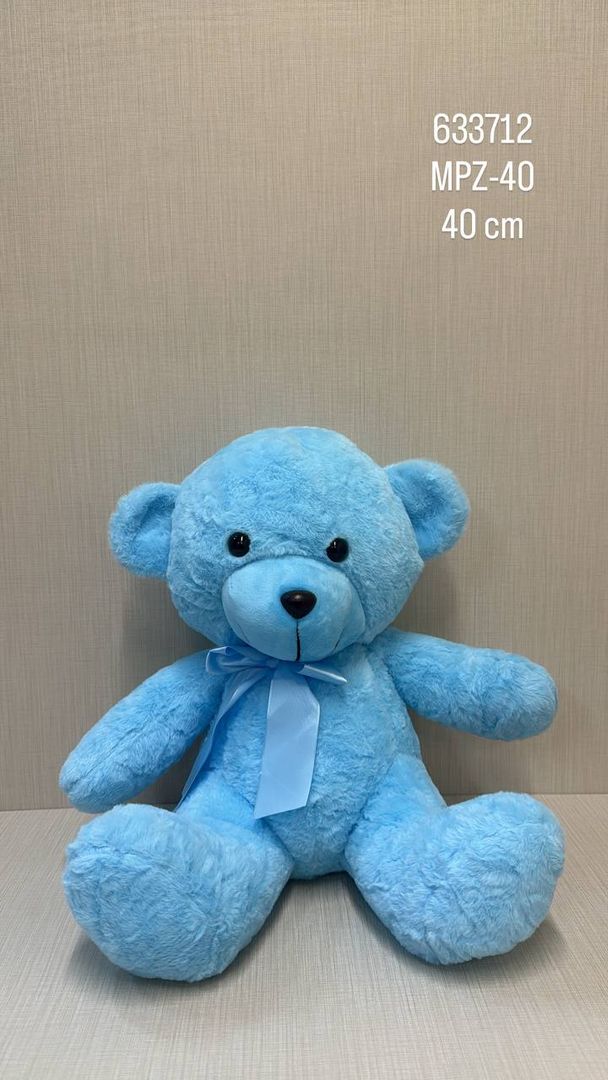 OSO AZUL CON CINTA 40 CM