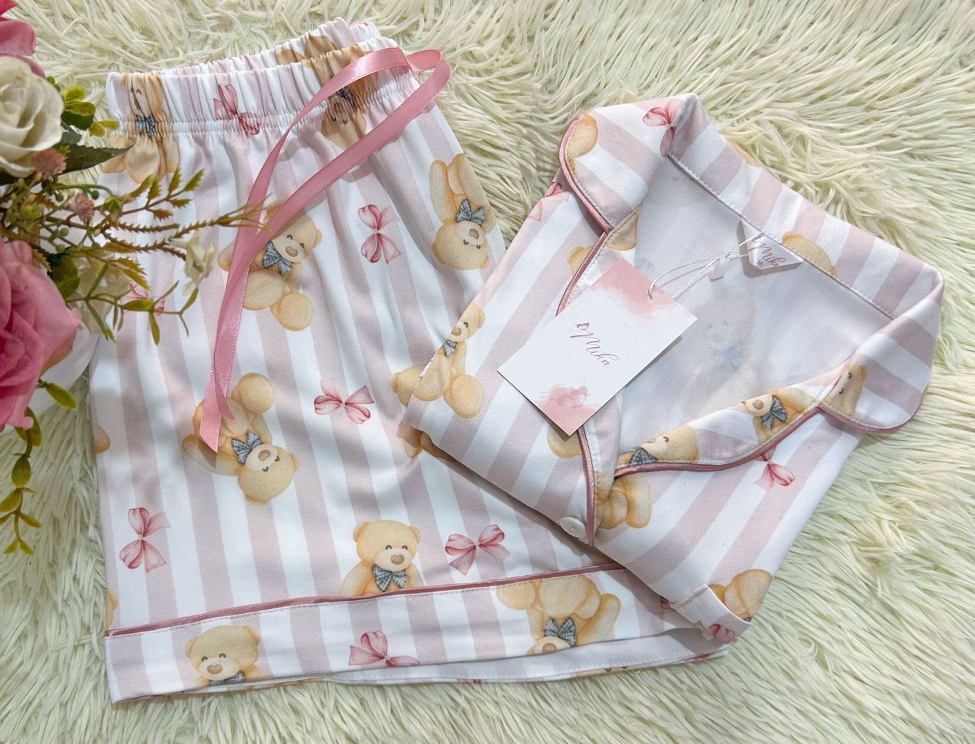 Set Teddy Bear / Piel de durazno