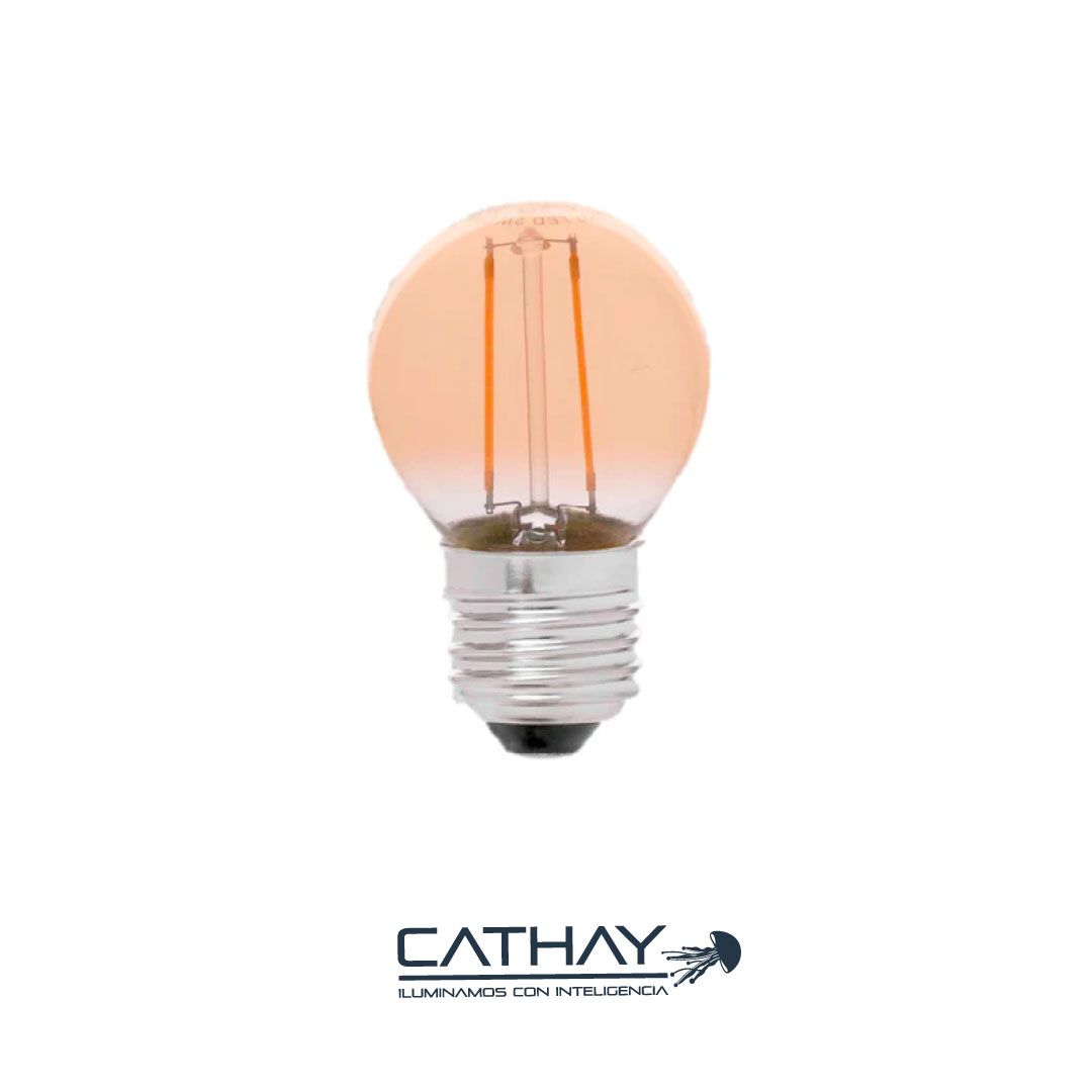 BOMBILLO TIPO PING PONG CON FILAMENTO MICRO LED, VIDRIO -  SUPERFICIE TRANSPARENTE	