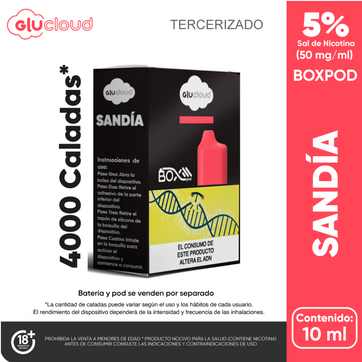 Imagen del producto Glucloud Sandia Boxpod 4000 Puffs