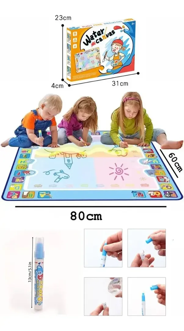 ALFOMBRA PIZARRA MAGICA REUTILIZABLE PARA PINTAR WATER CANVAS 