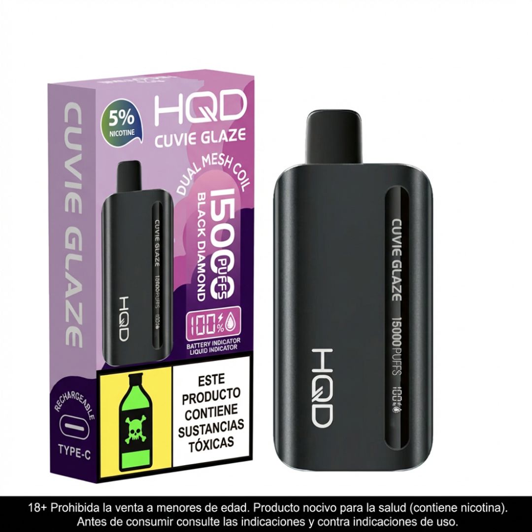 HQD Glaze Black Diamond 15.000 Puffs