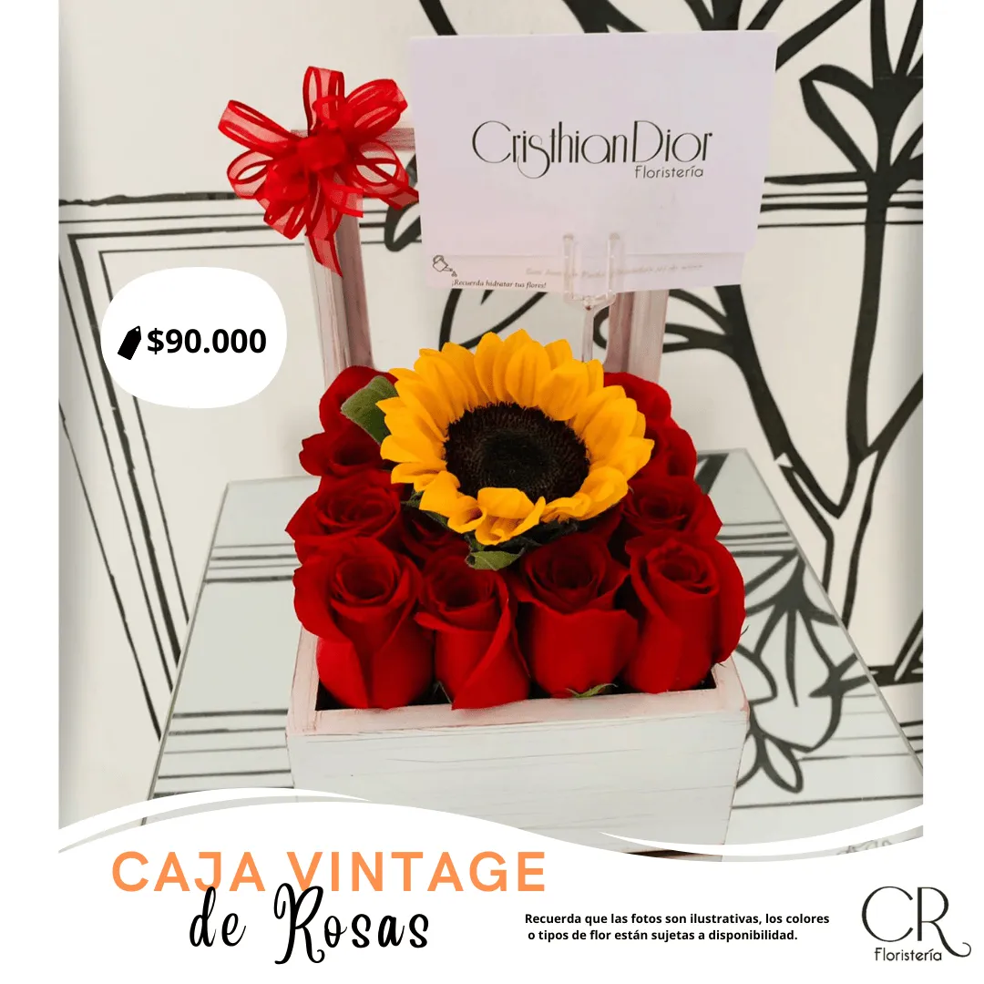 Caja Vintage de Rosas