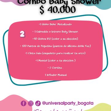 Imagen del producto COMBO BABY SHOWER  # 2