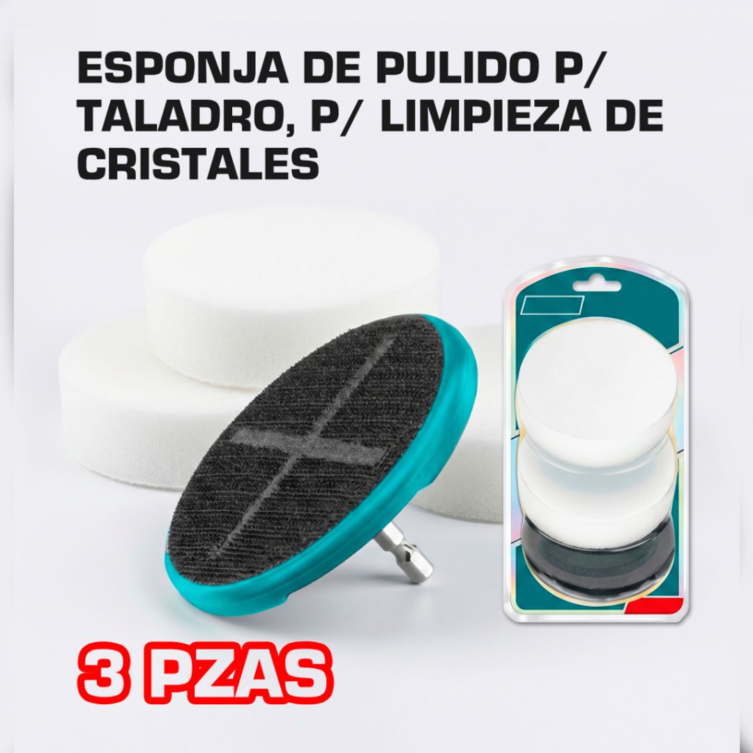 DISCOS DE PULIDO PARA TALADRO LIMPIEZA DE CRISTALES