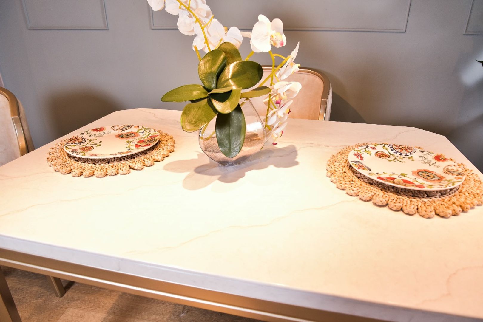 CDOR CHARLESTON CHAMPAÑA X4 PM MARMOLIZADA TAPIZ  MARFIL