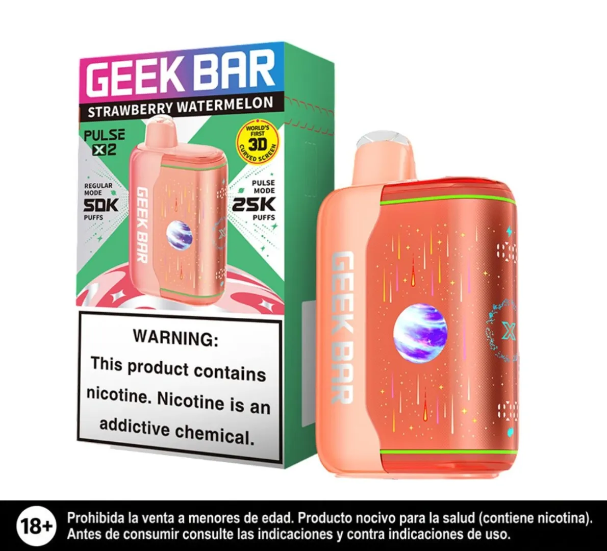Geek Bar Pulse X2 Strawberry Watermelon 50.000 Puffs