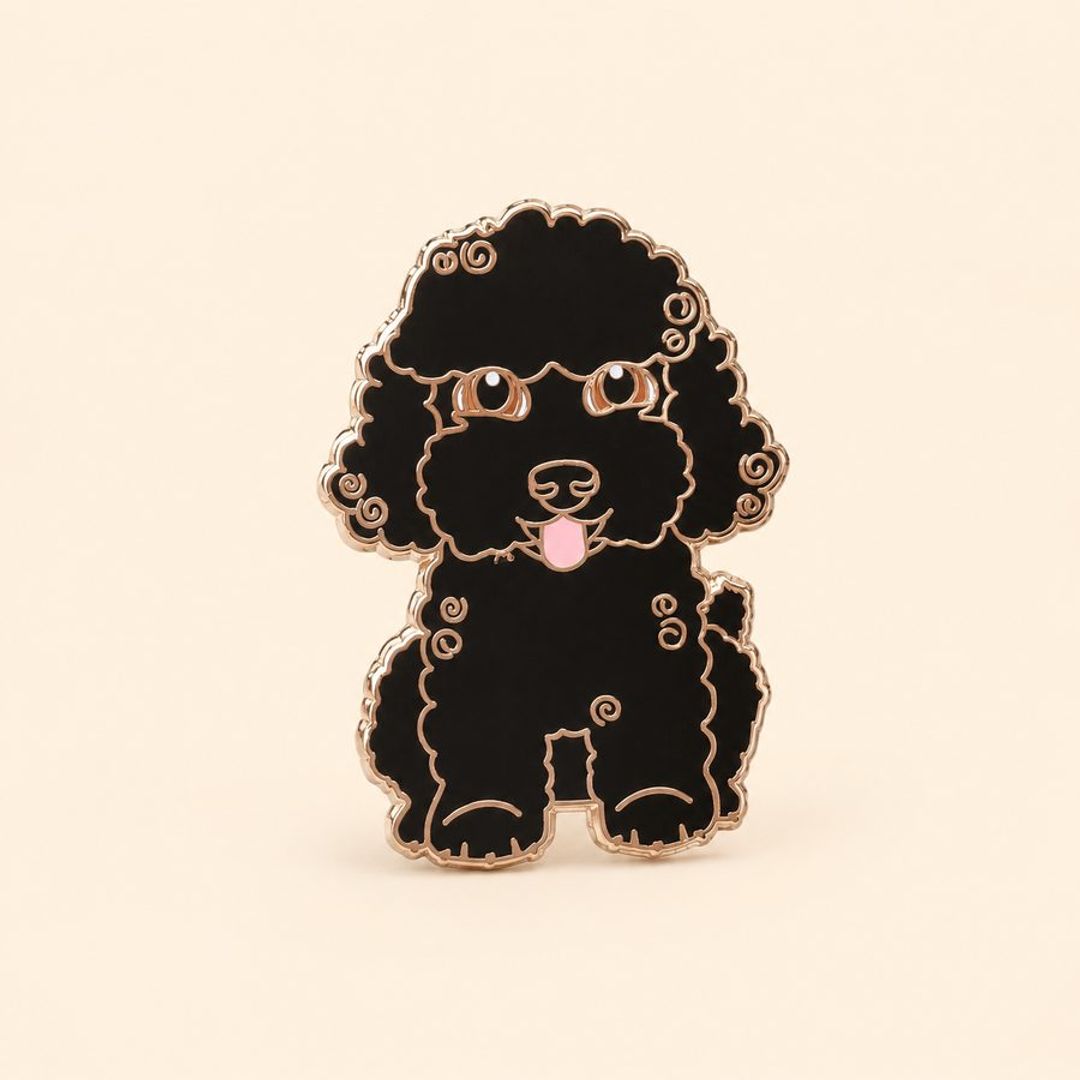 PIN FRENCH POODLE NEGRO