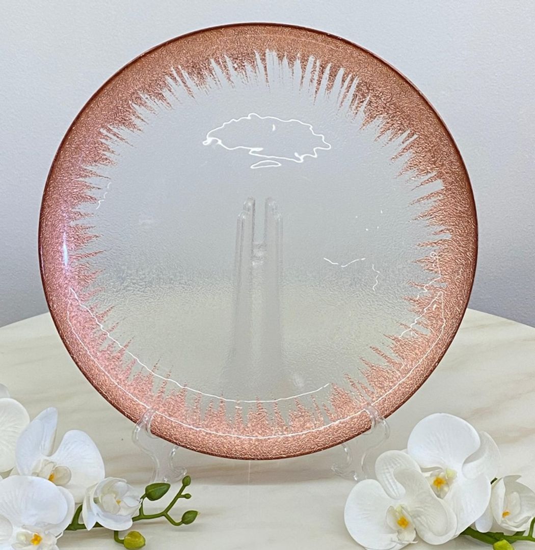 PLATO BAJO EN CRISTAL Rose Gold
