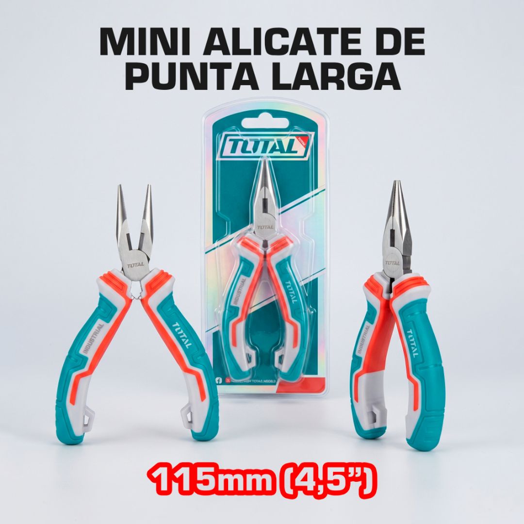 ALICATE MINI PUNTA LARGA 4.5" / 115MM