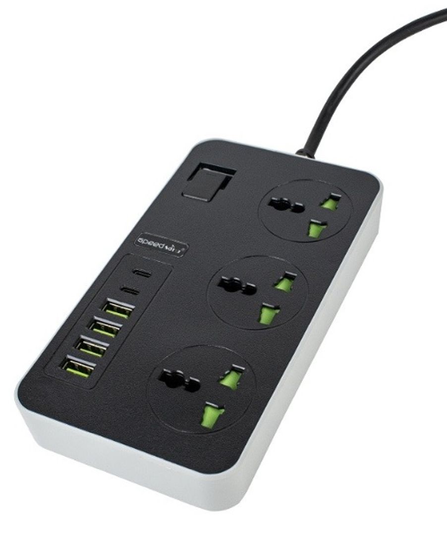 Multitoma SpeedSong USB, eléctrico y Tipo C 3.1A 2mt